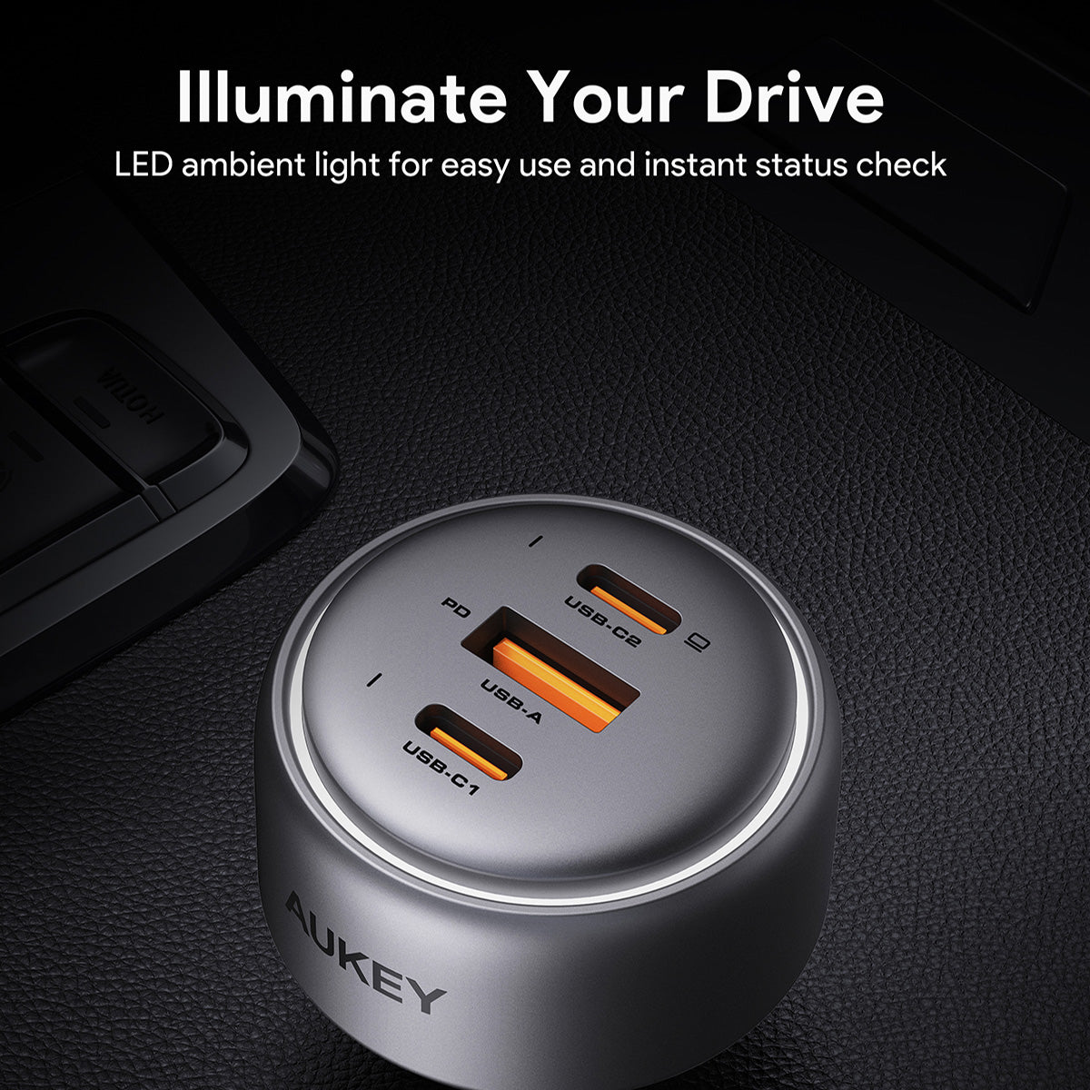 CC-P3 100W PPS Fast Charging Car Charger Dual USB C and USB A